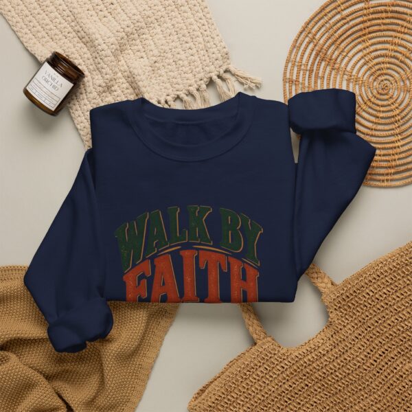 Faith Graphic Sweatshirt — "Walk By Faith" Scenic Crewneck