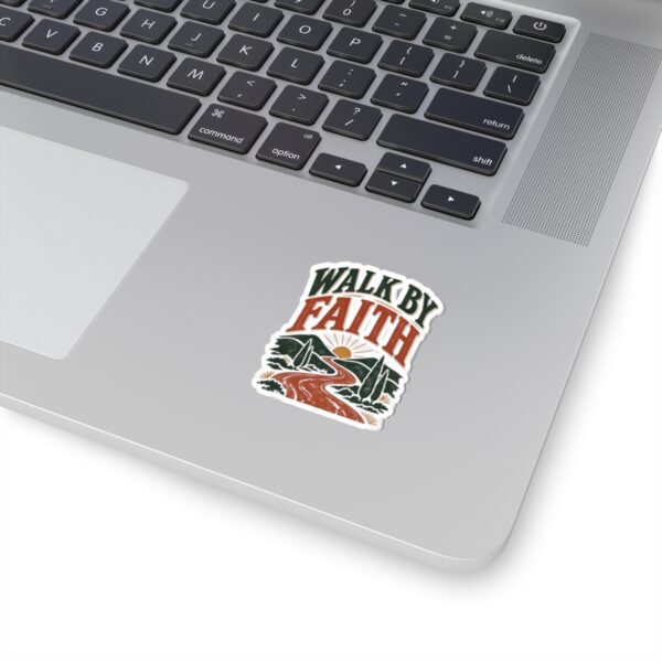 Walk By Faith Sticker — Inspirational Christian Kiss-Cut Sticker