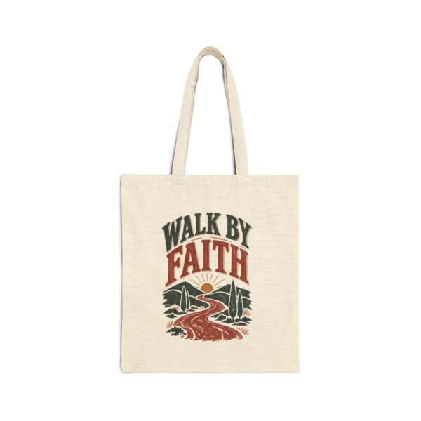 Walk By Faith Canvas Tote — Inspirational Christian Eco Grocery Bag