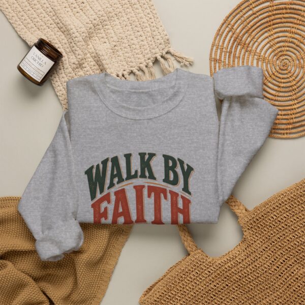 Faith Graphic Sweatshirt — "Walk By Faith" Scenic Crewneck