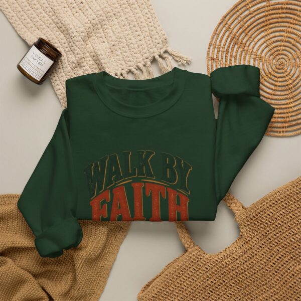 Walk By Faith Sweatshirt — Christian Inspirational Crewneck