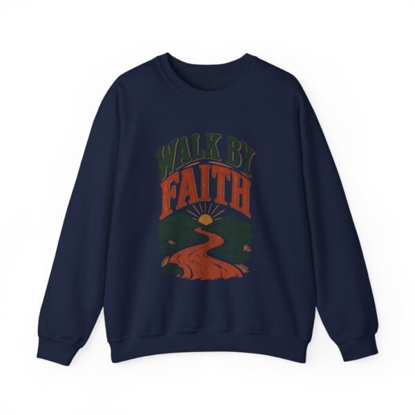 Faith Graphic Sweatshirt — "Walk By Faith" Scenic Crewneck