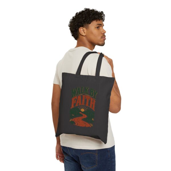 Walk By Faith Canvas Tote — Inspirational Christian Eco Grocery Bag