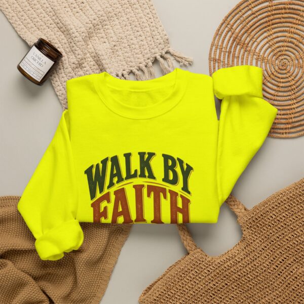 Walk By Faith Sweatshirt — Christian Inspirational Crewneck