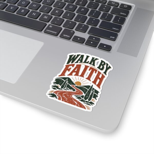 Walk By Faith Sticker — Inspirational Christian Kiss-Cut Sticker